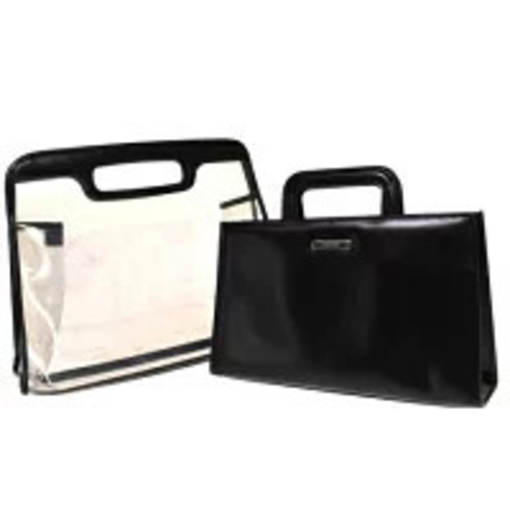 Gucci Handbag Clear Black Vinyl Leather